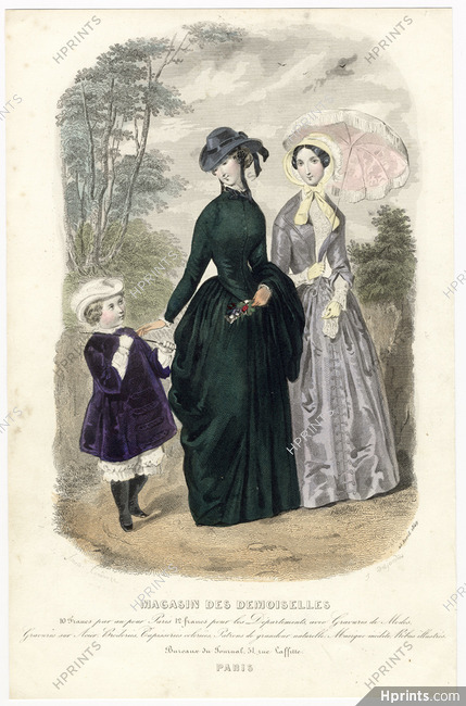 Magasin des Demoiselles 25 Avril 1849, Anaïs Toudouze, Habit de cheval (en casimir), Toilette de promenade, Petit Garçon