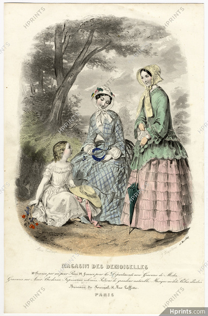Magasin des Demoiselles 25 Mai 1849 Anaïs Toudouze, Toilettes de promenade, Petite fille