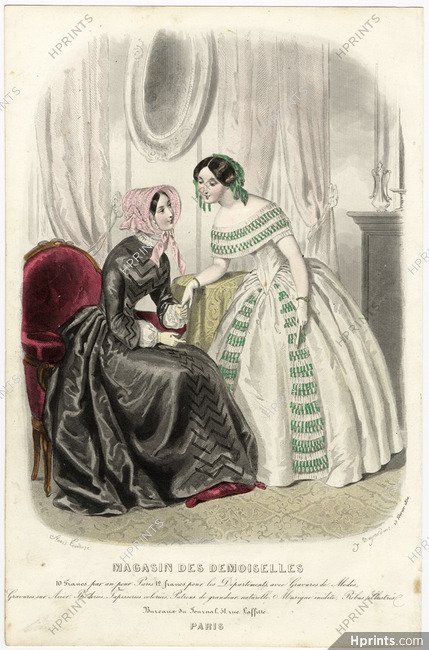 Magasin des Demoiselles 25 Février 1850, Anaïs Toudouze, Toilettes de ville, de soirée (taffetas)
