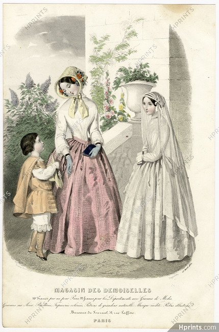 Magasin des Demoiselles 25 Avril 1850, Anaïs Toudouze, Toilettes de promenade, de communiante, de petit garçon