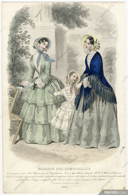 Magasin des Demoiselles 25 Juin 1851, Anaïs Toudouze, Toilettes de promenade, Costume de petite fille