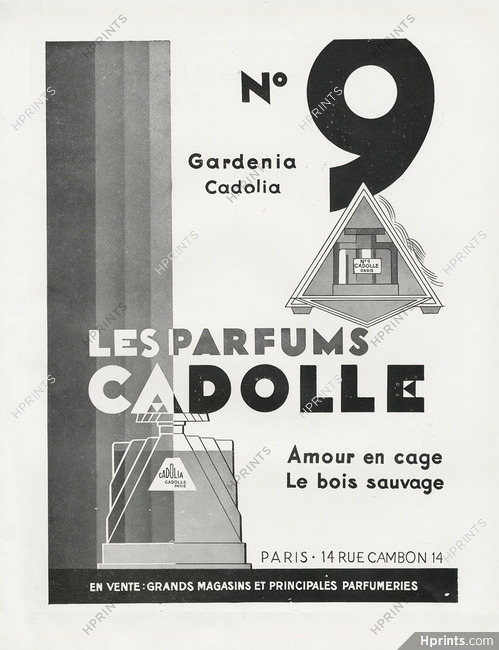Cadolle (Perfumes) 1930 Cadolia, N°9 Art Deco