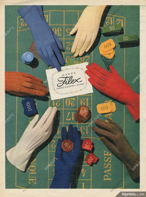 Filex (Gloves) 1956 Casino, Gambling
