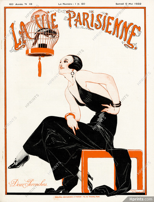 René Vincent 1922 Deux Perruches, La Vie Parisienne Cover