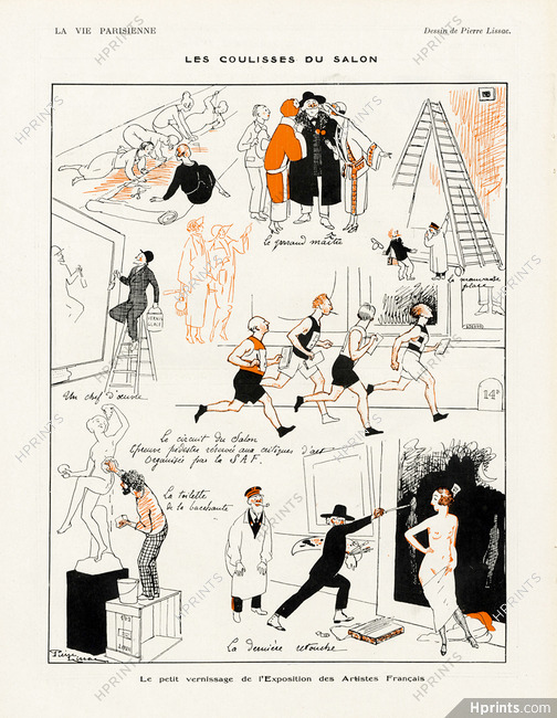 Pierre Lissac 1922 Les Coulisses du Salon, Painter, Art World