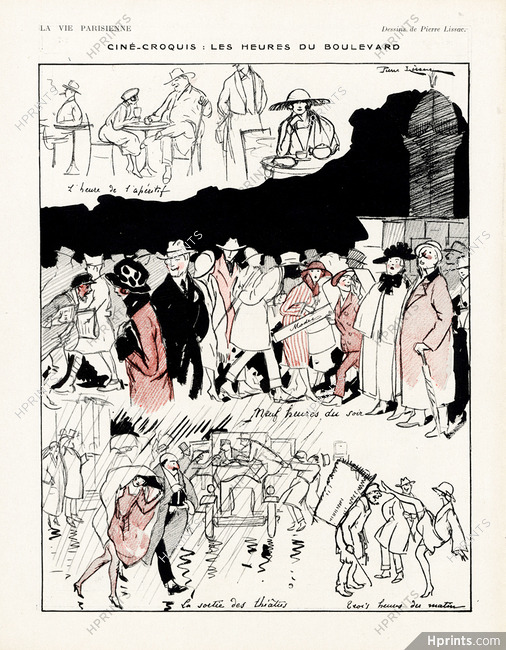 Pierre Lissac 1922 ''Les Heures du Boulevard'' Paris