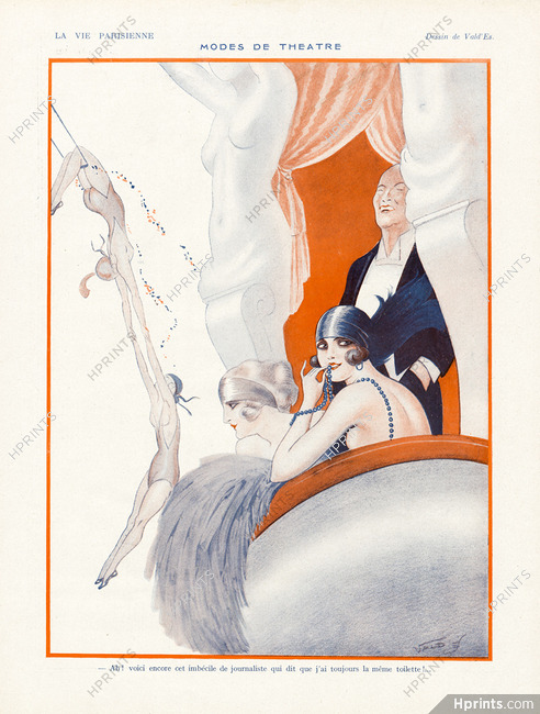 Vald'Es 1922 Modes de Théâtre, Trapèze volant, Flying trapeze, Acrobats