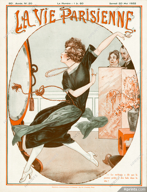 Hérouard 1922 Woman Dancing Alone, La Vie Parisienne cover
