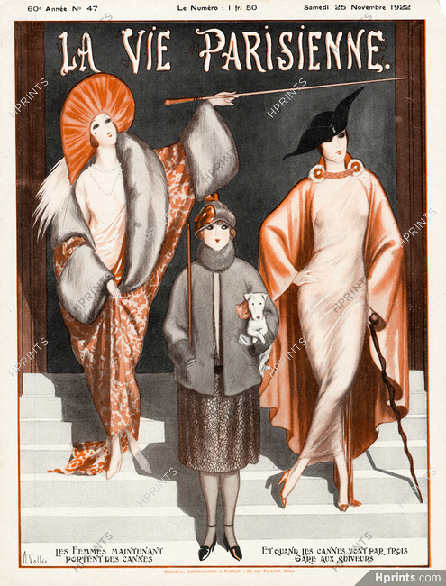 Armand Vallée 1922 Les Femmes Portent des Cannes... La Vie Parisienne Cover