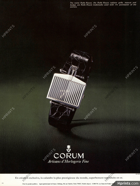 Corum 1977 Rolls-Royce Radiator Grille Watch, Calandre