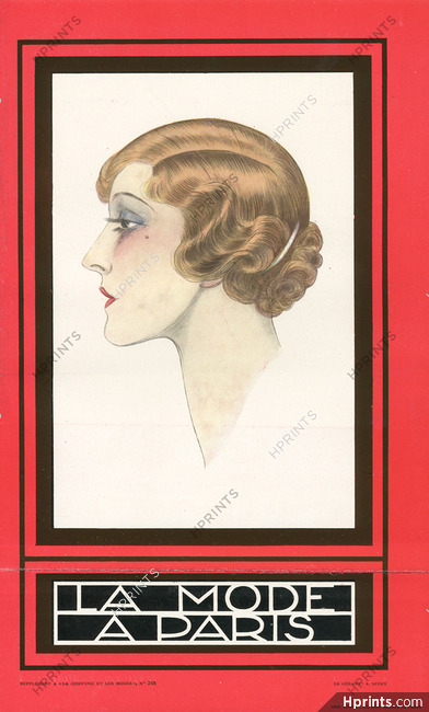 La Mode à Paris (Hairstyle) 1930 Claude, Portrait