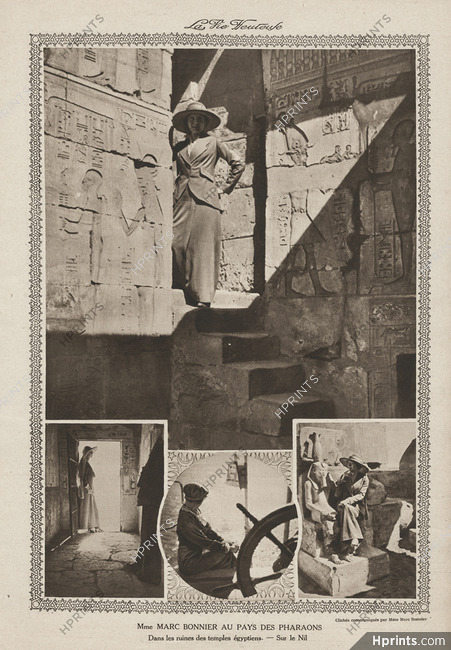 Mrs Marc Bonnier 1914 "Au pays des Pharaons" Ruines des Temples Egyptiens
