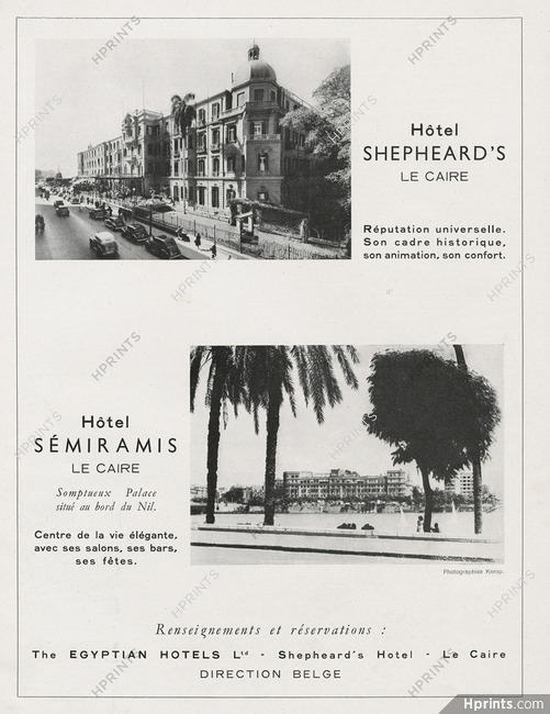 Shepheard's & Sémiramis 1950 Egyptian Hotels