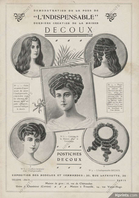 Decoux (Hairstyle) 1907 Wig