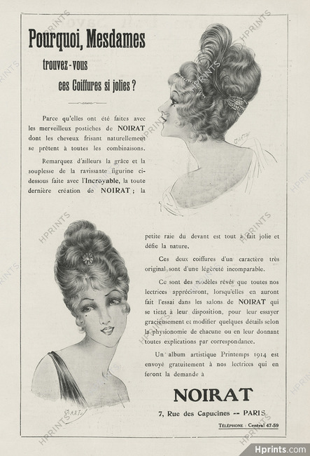 Noirat (Hairstyle) 1914 Louis-Victor Martel