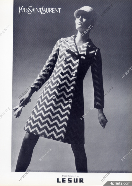Yves Saint Laurent 1966 Coat, Photo Kublin, Lesur