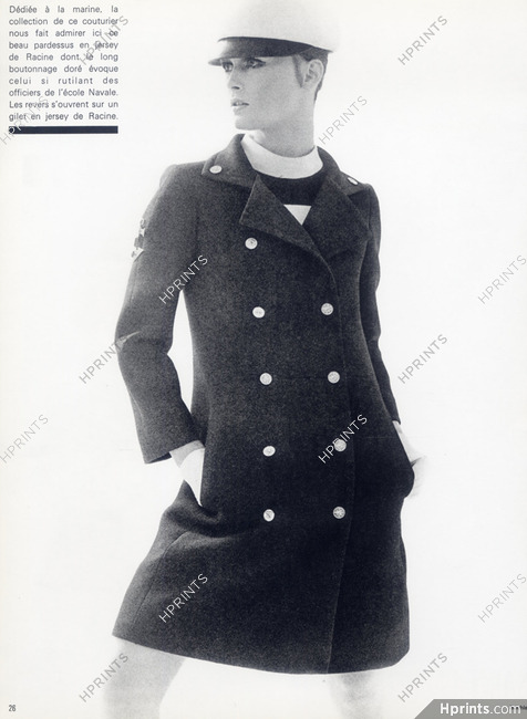 Yves Saint-Laurent (Couture) 1966 Photo Reichle, Racine
