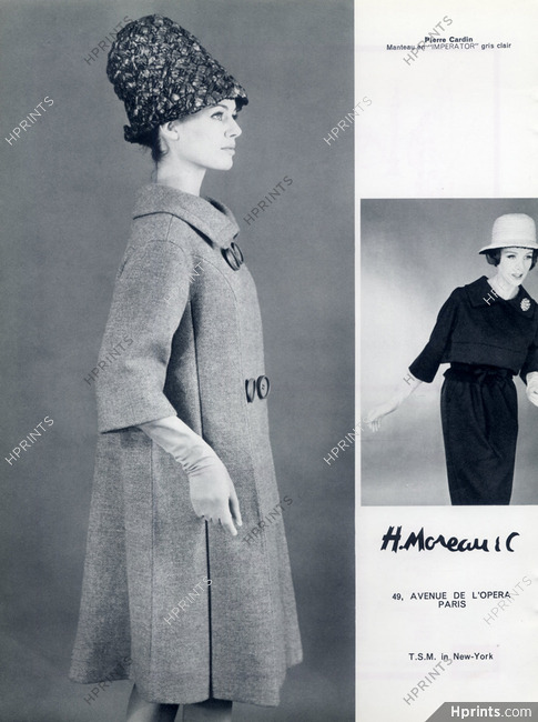 Pierre Cardin 1960 Coat, Moreau & Cie (fabric)