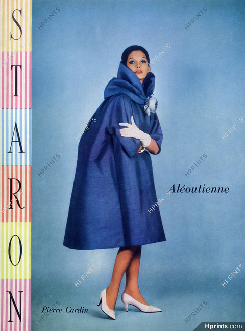 Pierre Cardin (Couture) 1960 Evening Coat, Photo Guy Arsac, Staron