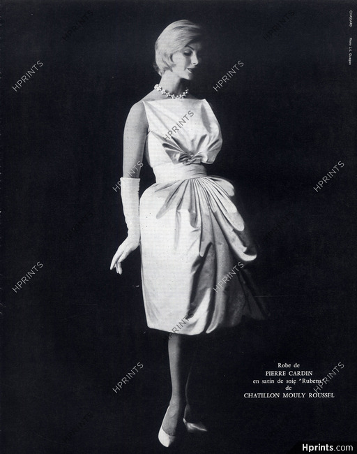 Pierre Cardin (Couture) 1960 Photo J.L Guégan, Chatillon Mouly Roussel, Evening Gown