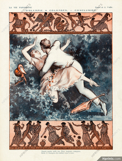 Armand Vallée 1924 D'Olympie à Colombes, Lovers, Eros toujours vainqueur