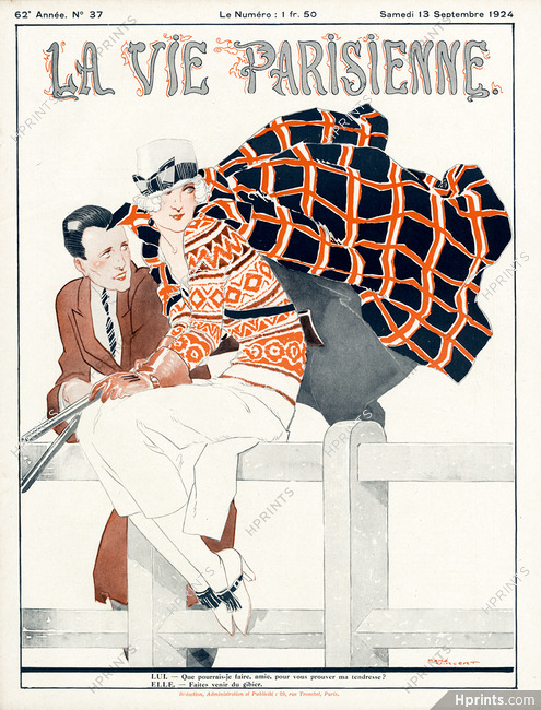 René Vincent 1924 Huntress, La Vie Parisienne Cover