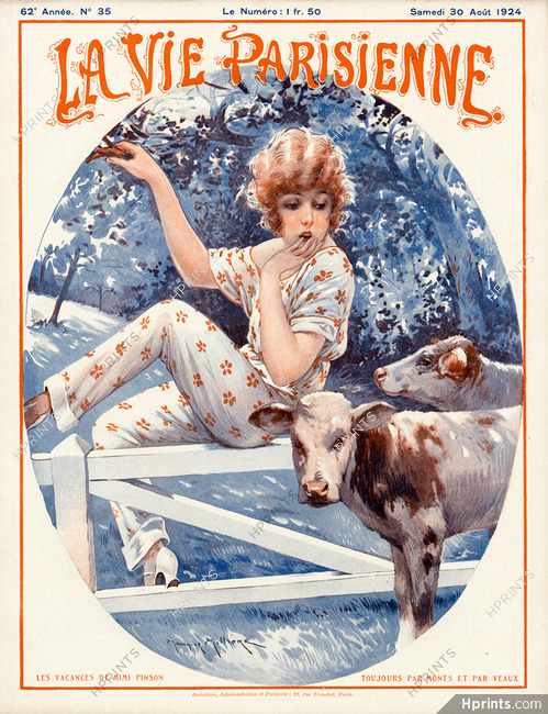 Maurice Millière 1924 Les Vacances de Mimi Pinson, La Vie Parisienne Cover