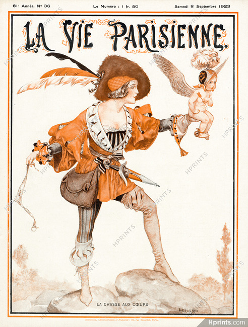Hérouard 1923 La Chasse Aux Coeurs, Medieval Costume, Angel, La Vie Parisienne