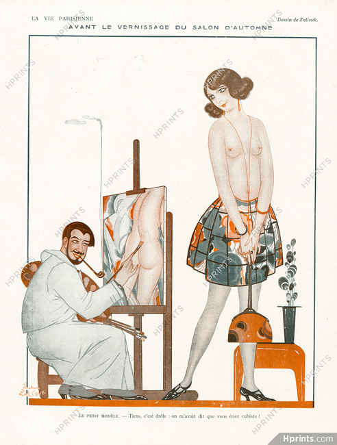 Zaliouk 1923 The Painter and the Model, Salon d'Automne