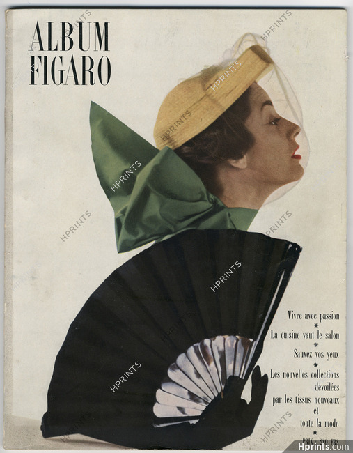 Album du Figaro 1950 N°22, Nina Peinado, Paulette (millinery), Photo Henry Clarke, 92 pages
