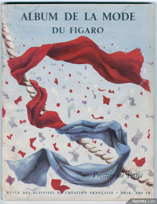 Album de la Mode du Figaro 1945 N°5 — Prestige de Paris, Théâtre de la Mode, René Gruau, 146 pages