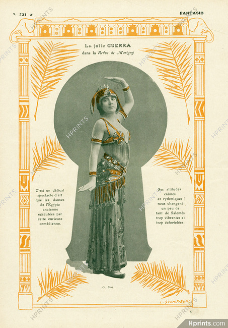 Danses de l'Egypte Ancienne 1910 La Jolie Guerra, Photo Bert