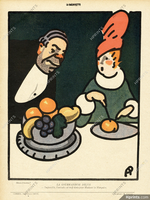 Paul Ancrenaz 1916 Gourmandise Gluttony
