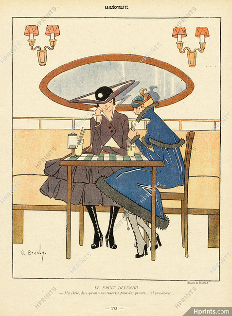Elizabeth Branly 1916 Elegant Parisienne, Prohibition, the forbidden fruit