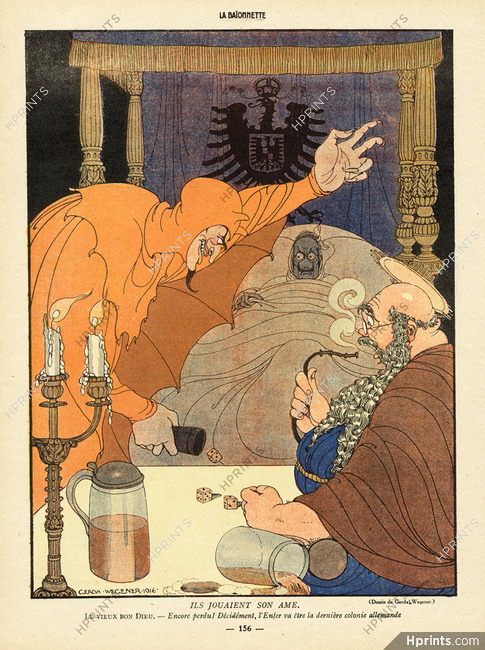 Gerda Wegener 1916 Devil and God, Gambling