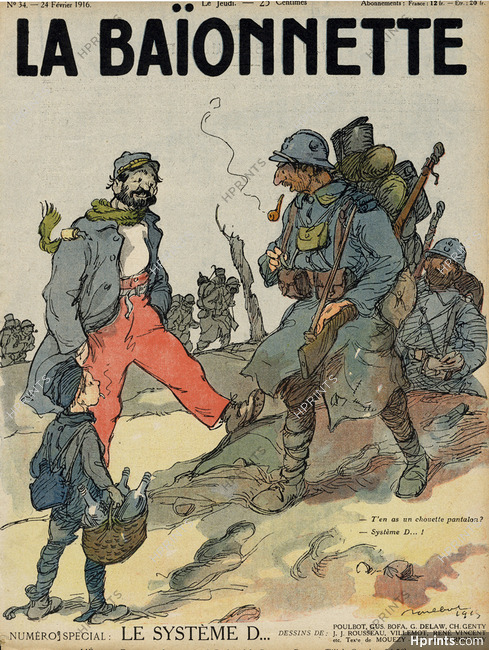 Francisque Poulbot 1916 "Le Système D", World War I