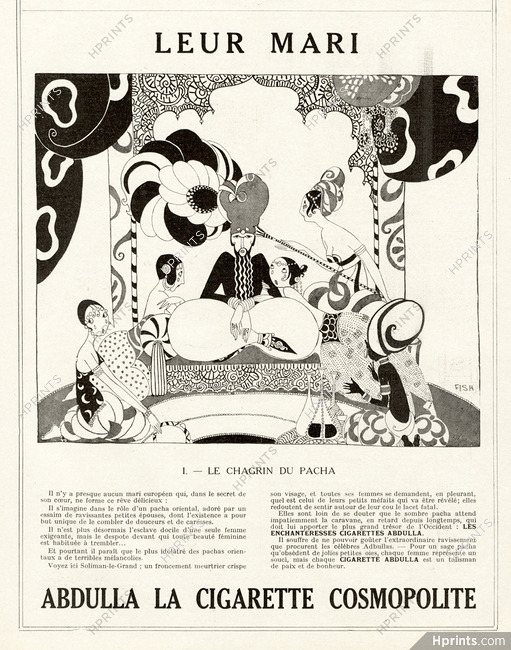 Abdulla 1924 Leur Mari n°1, Le Chagrin du Pacha, Oriental