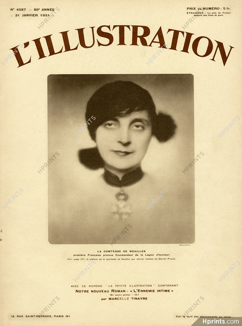 Comtesse de Noailles 1931 Portrait, Photo D'Ora