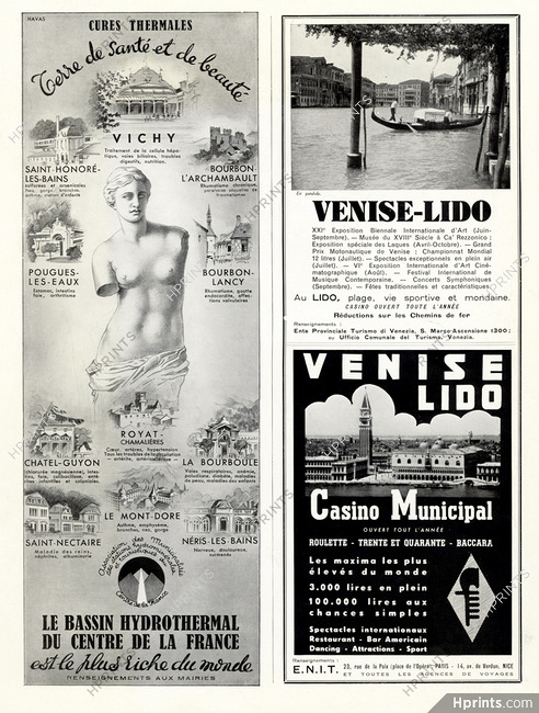 Cures Thermales 1938 Vichy, Venus De Milo