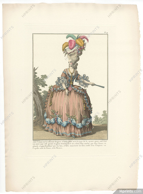 Galerie des Modes et Costumes Français 1912 Claude-Louis Desrais, Emile Lévy Editor "Circassienne de gaze"