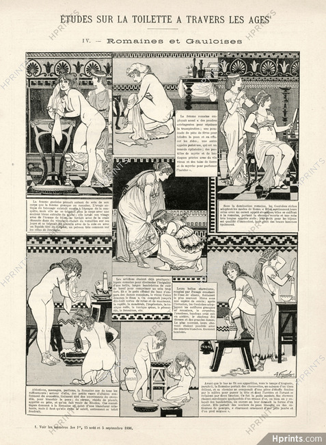 "Etude sur la toilette à travers les ages" 1896 Romaines et Gauloises, A. Vignola