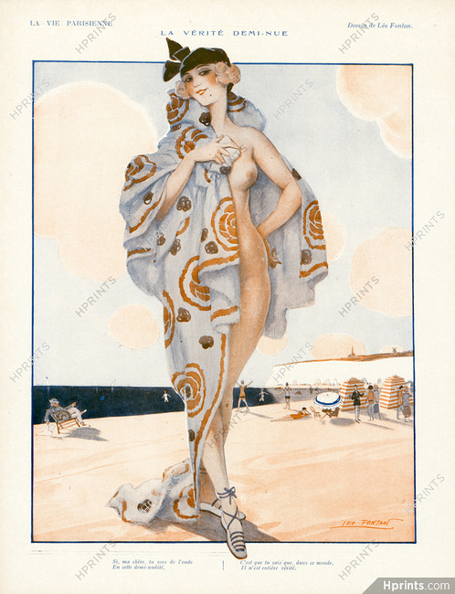 Léo Fontan 1925 La Vérité Demi-Nue, Beachwear Nude