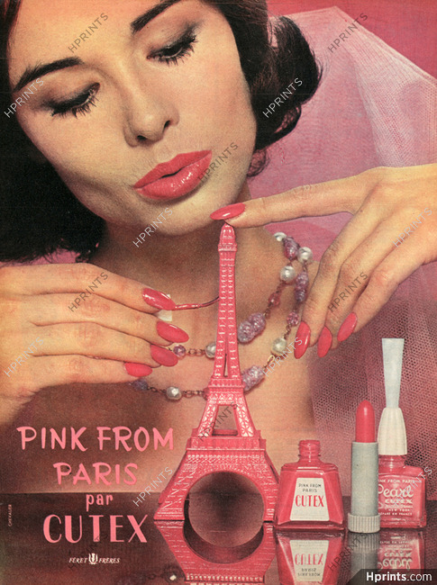 Cutex 1959 Nail Polish, Pink from Paris, Eiffel Tower (L)