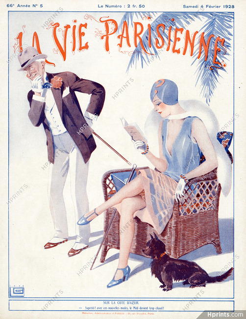Léonnec 1928 Sur la Côte d'Azur, Short Summer Dress Fashion