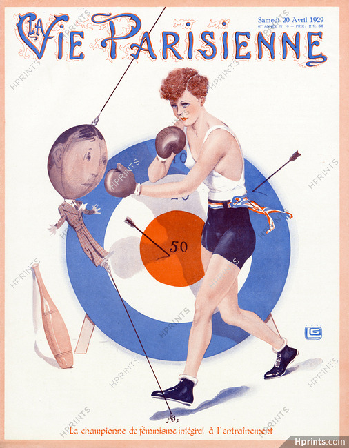 Georges Léonnec 1929 Championne de Féminisme, Woman Boxing