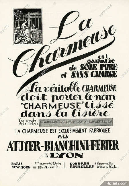 Atuyer Bianchini Férier 1913 "La Charmeuse"