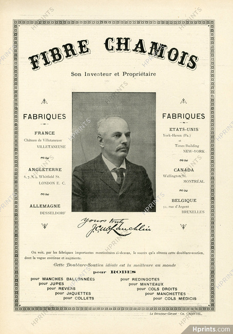 Fibre Chamois 1897 Portrait de Mr Lauchlin