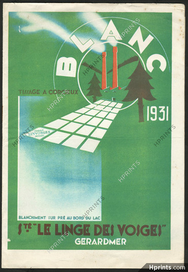 Le Linge des Vosges (Fabric) 1931 Catalogue, 12 pages