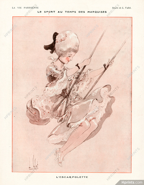 Louis Vallet 1922 ''L'Escarpolette'' The Swing, Marquise