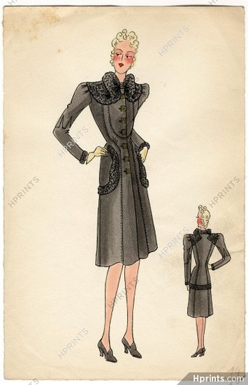 Robert Piguet 1943 Coat
